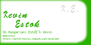 kevin estok business card